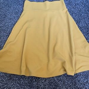 LuLaRoe mustard yellow Azure skirt/ large